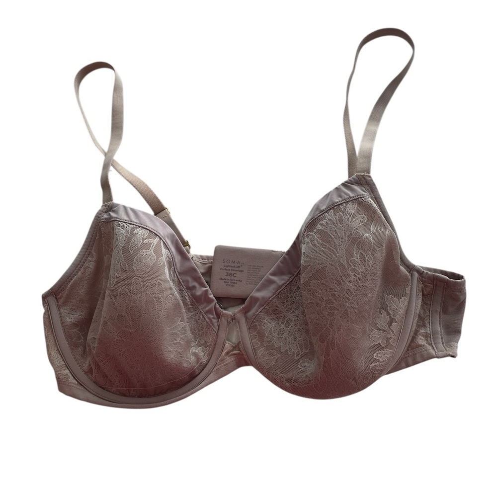 Soma Cream Underwire Bra with Adjustable Straps 38C EUC